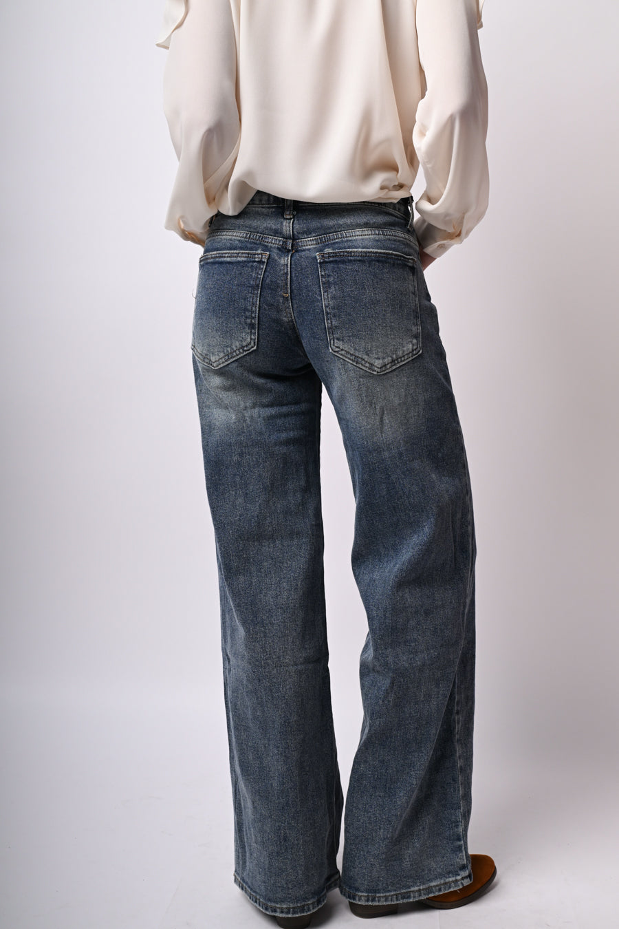 Jeans a gamba ampia